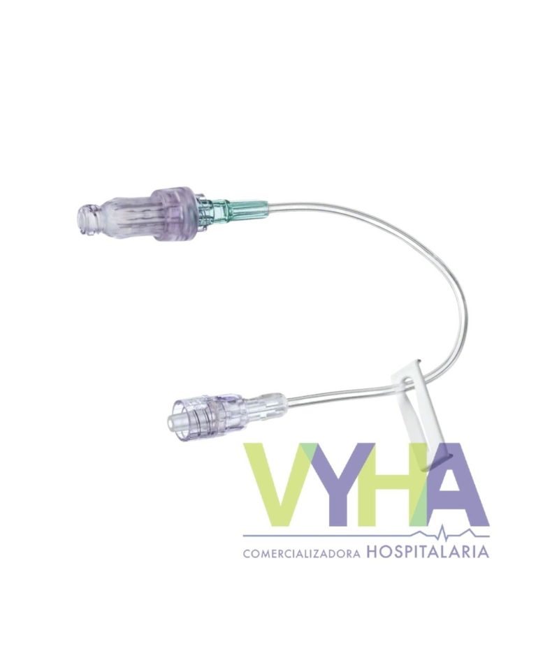 caresite bioconector con extensión smallbore de 20 cm.